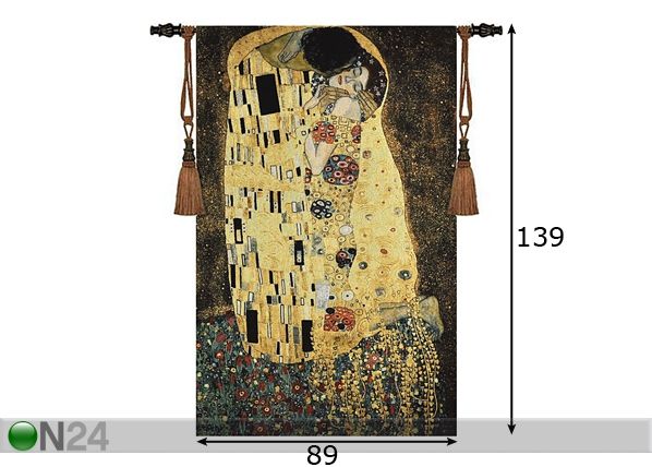 Seinävaate KLIMT KISS 139x89 cm mitat
