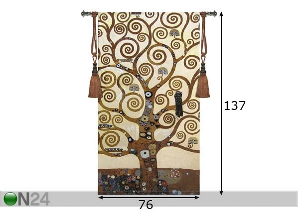 Seinävaate KLIMT TREE 76x137 cm mitat