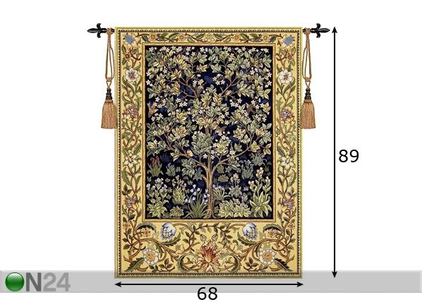 Seinävaate TREE OF LIFE SMALL 89x68 cm mitat