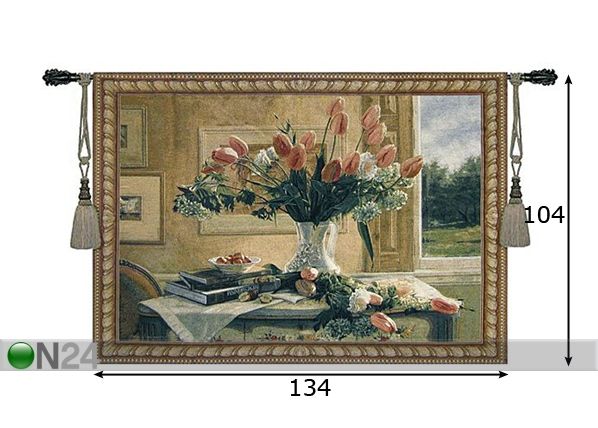 Seinävaate TULIP 104x134 cm mitat