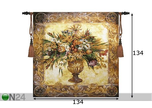 Seinävaate TUSCAN 134x134 cm mitat