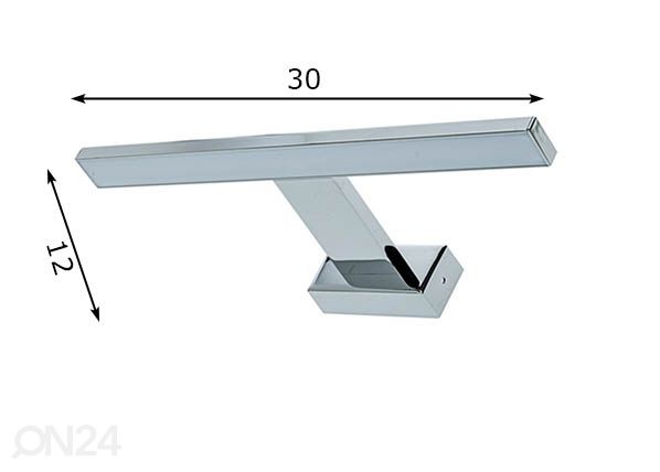 Seinävalaisin mitat