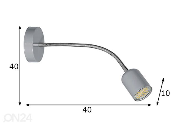 Seinävalaisin mitat