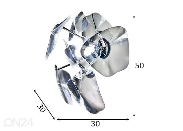 Seinävalaisin 3D mitat