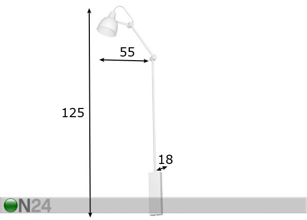 Seinävalaisin Aida, 14 cm mitat