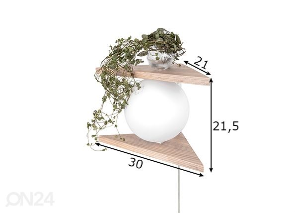 Seinävalaisin Angolo Tree mitat