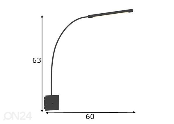 Seinävalaisin Antenna mitat