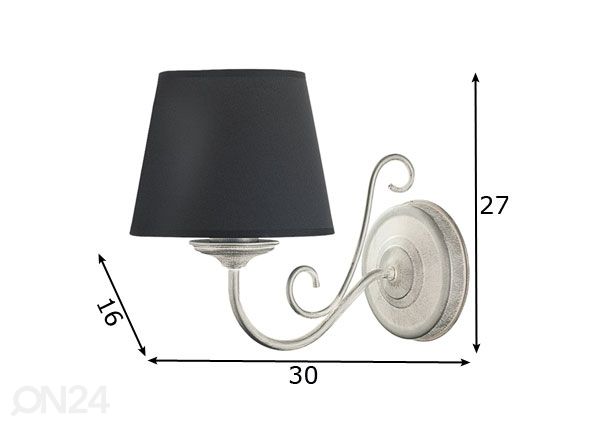 Seinävalaisin Arkada mitat