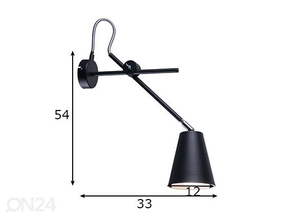 Seinävalaisin Arte mitat