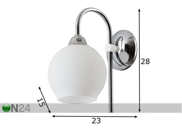 Seinävalaisin Axel-2 mitat