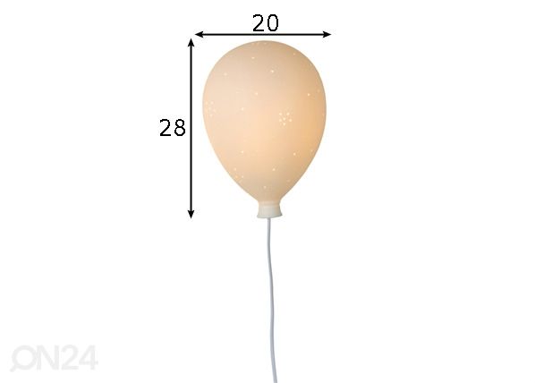 Seinävalaisin Balloon mitat