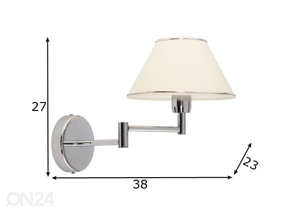 Seinävalaisin Begamo L mitat