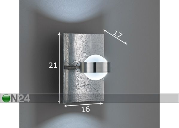 Seinävalaisin Bondy LED mitat