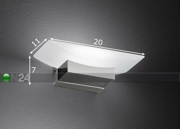 Seinävalaisin Bowl LED mitat