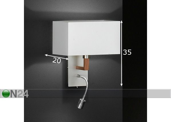 Seinävalaisin Casta LED mitat