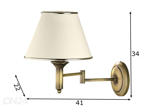 Seinävalaisin CLASSIC L mitat