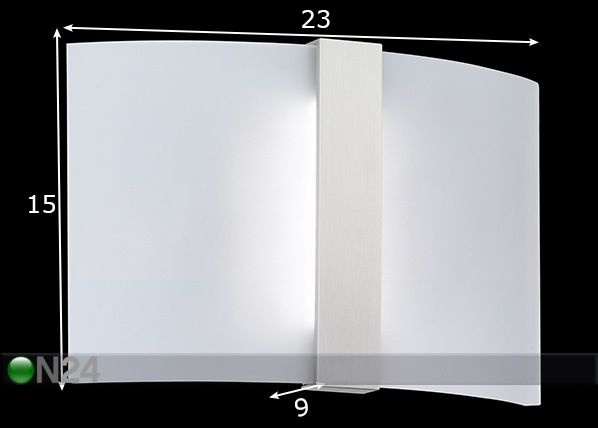 Seinävalaisin Clip LED mitat