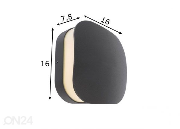 Seinävalaisin CORVI III LED mitat