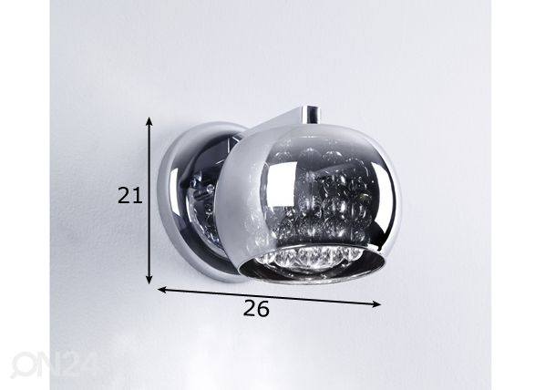 Seinävalaisin Crystal mitat