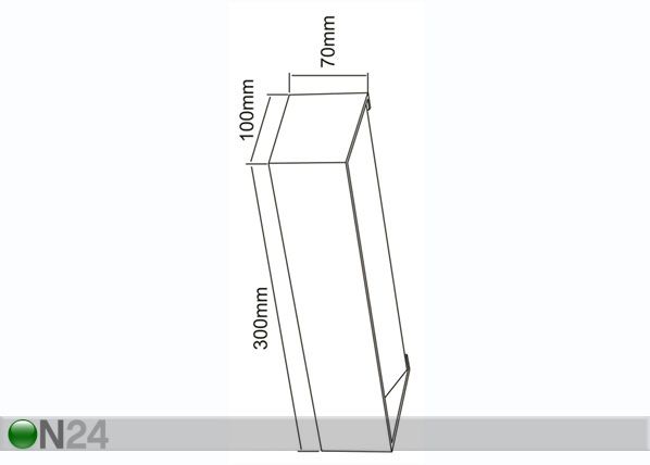 Seinävalaisin Dado Double LED mitat
