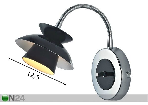 Seinävalaisin DALLAS METAL MINI mitat