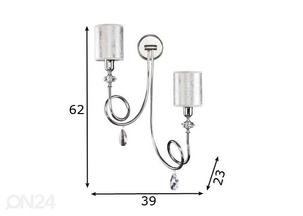 Seinävalaisin Delfina 2 mitat