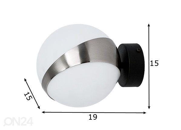 Seinävalaisin ELFA-2 mitat