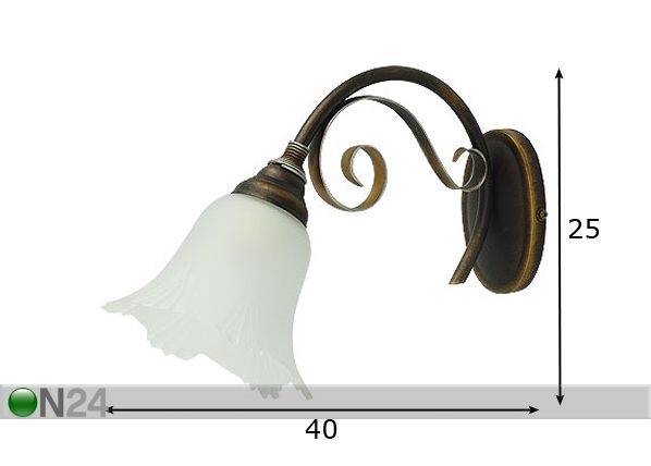 Seinävalaisin FONTANNA mitat