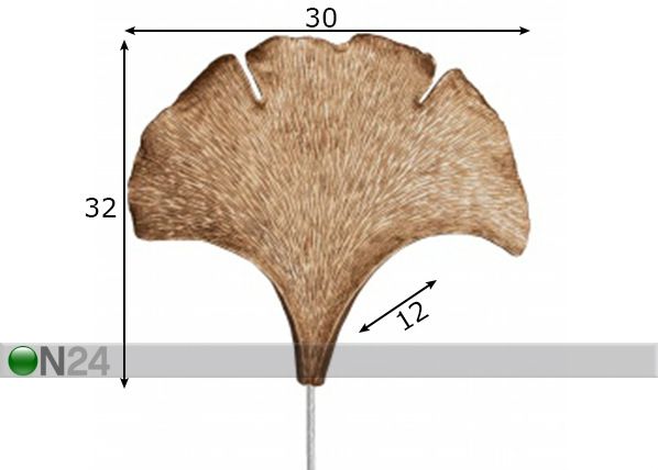 Seinävalaisin Ginkgo mitat