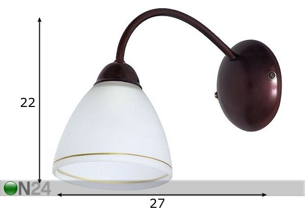 Seinävalaisin GRETA mitat