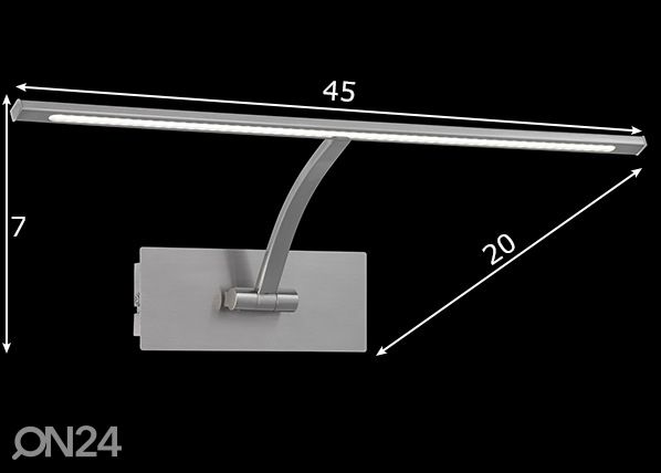 Seinävalaisin Idun LED mitat