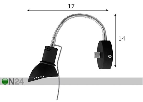 Seinävalaisin INGO mitat