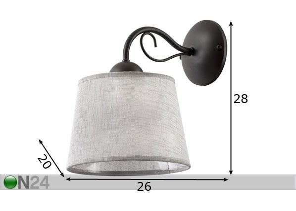 Seinävalaisin Kamelia mitat