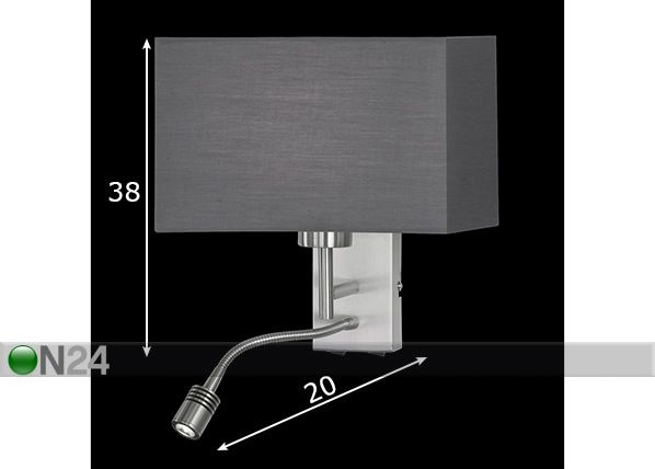 Seinävalaisin Kempten LED mitat
