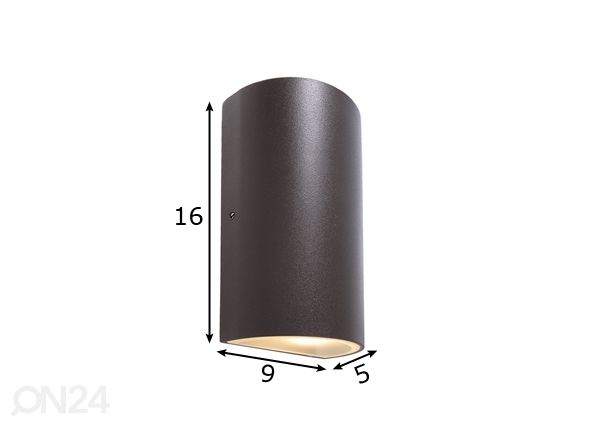 Seinävalaisin Kimbali LED mitat