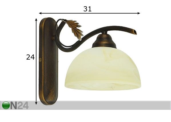 Seinävalaisin KORONA mitat