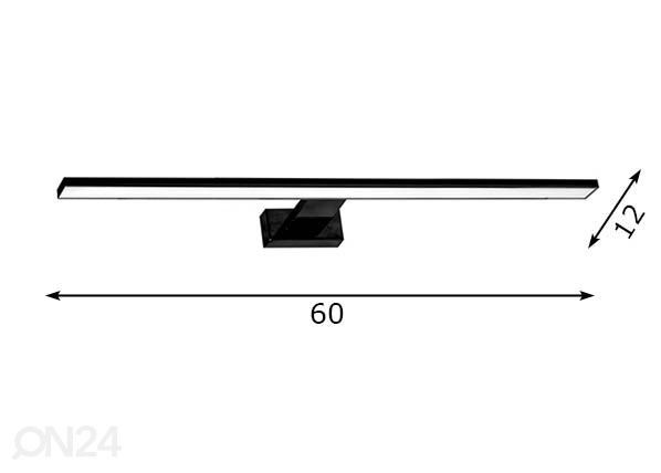 Seinävalaisin LED 13,8 W mitat