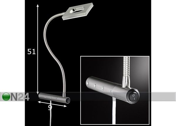Seinävalaisin Les Mans LED mitat
