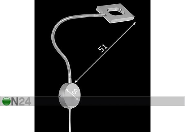 Seinävalaisin Les Mans LED mitat