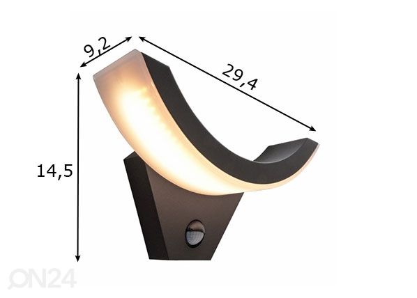Seinävalaisin liiketunnistimella OLIV LED
