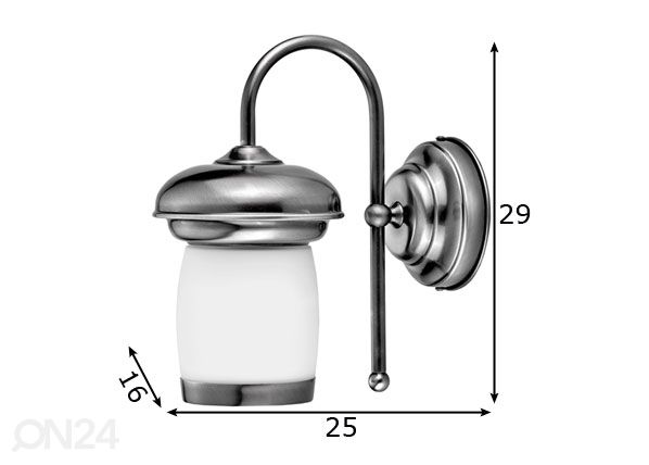 Seinävalaisin Liv Silver mitat