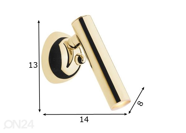 Seinävalaisin Loya Gold LED mitat
