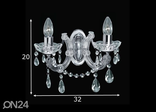 Seinävalaisin Marie Therese Crystal mitat