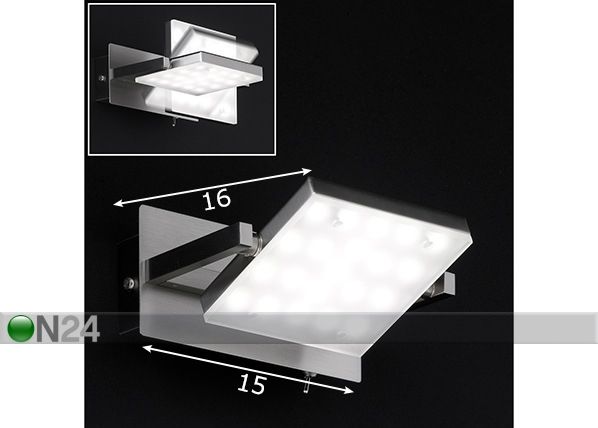 Seinävalaisin Mill LED mitat