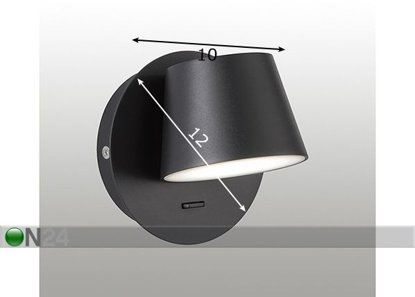 Seinävalaisin Mug LED mitat