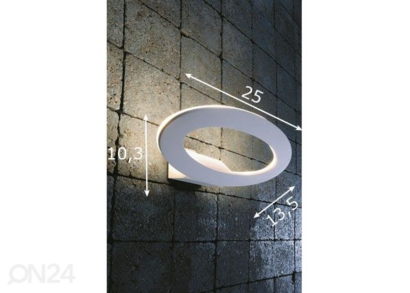 Seinävalaisin OVAL II LED mitat