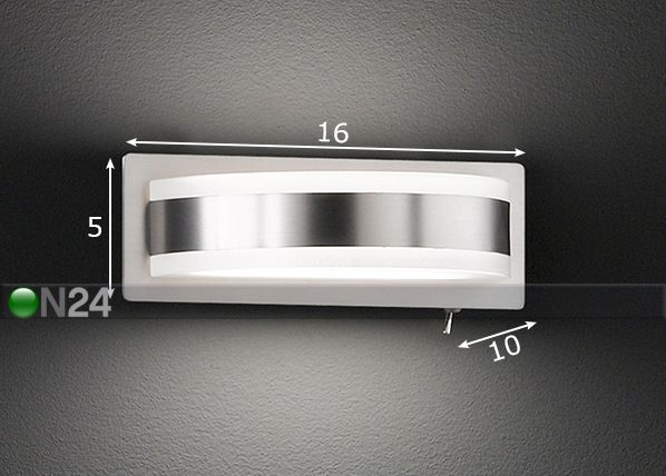 Seinävalaisin Puk LED mitat