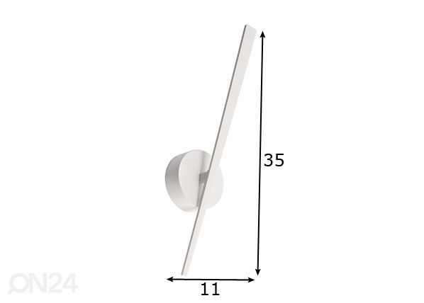 Seinävalaisin Pyxidis Round LED mitat