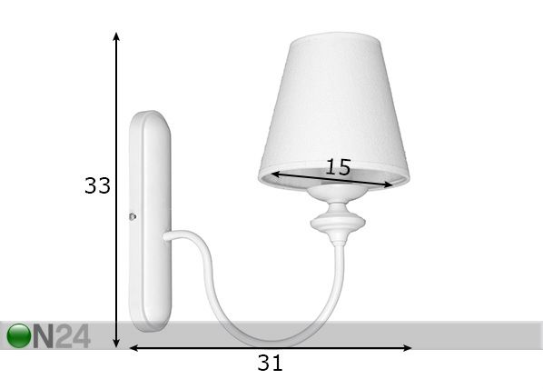 Seinävalaisin Rafaello mitat