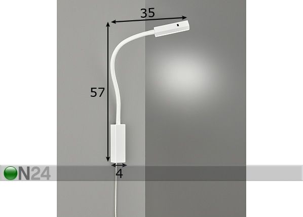 Seinävalaisin Raik LED mitat